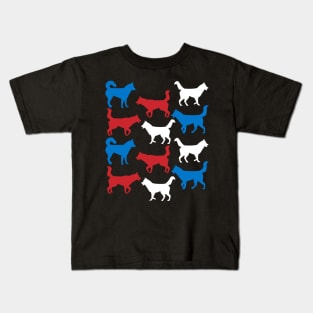 Patriotic Siberian Husky Dog America Flag 4Th Of July Kids T-Shirt